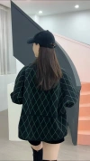 "2023 New style!" Women's long-sleeved knitted top for autumn and winter, a green netted cardigan, fashionable and warm. Limited-time purchase, you'll regret it if you don't buy! Application Scenario